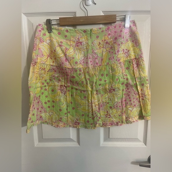 Lilly Pulitzer Vintage Carmen Skirt 6 Palm Green Multi Fillies for Lillies - Picture 5 of 8
